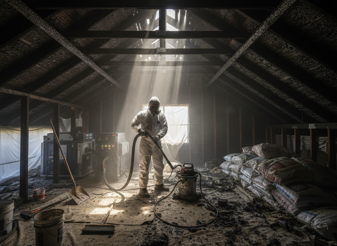 attic fire restoration in Mira Loma