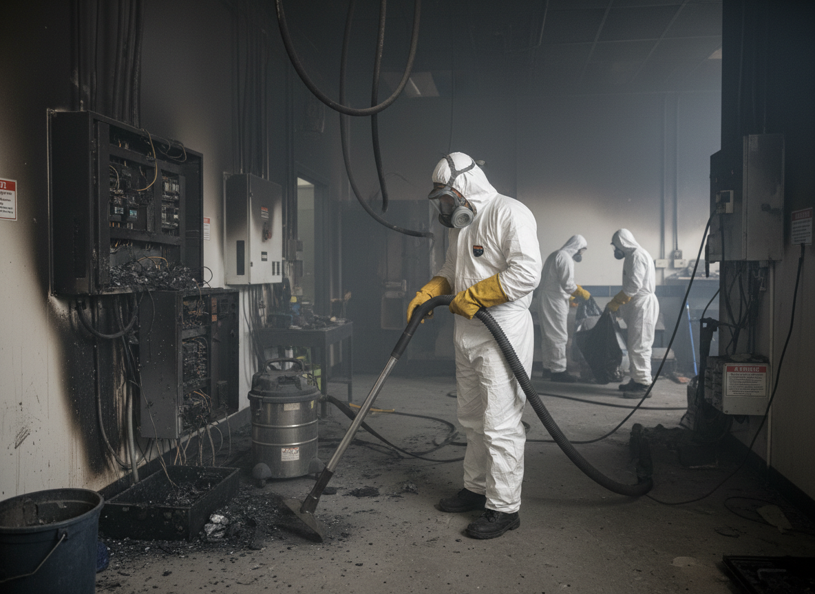 Electrical fire cleanup in Mira Loma