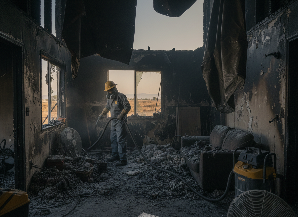 Fire damage clean up in Mira Loma