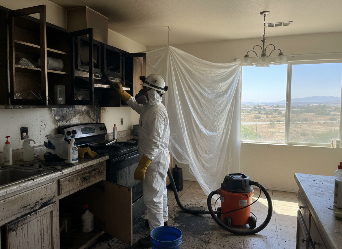 Kitchen fire cleanup in Mira Loma